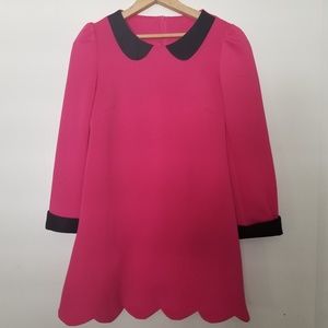 Scuba Scalloped Mod Style Dress Size Xs